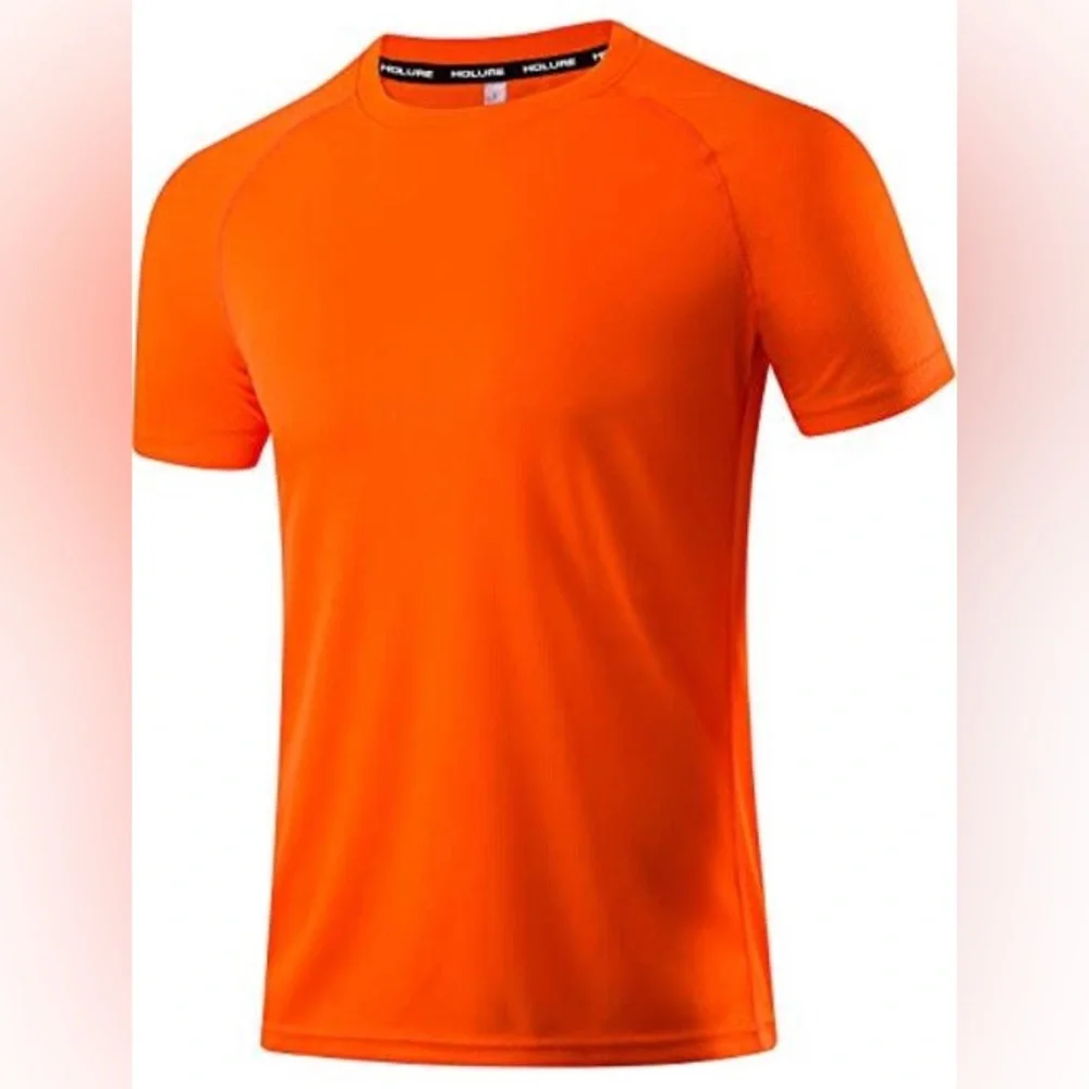 Athletic Shirt Short Sleeve Dri Fit Pullover Moisture Wick Fabric Mens Medium